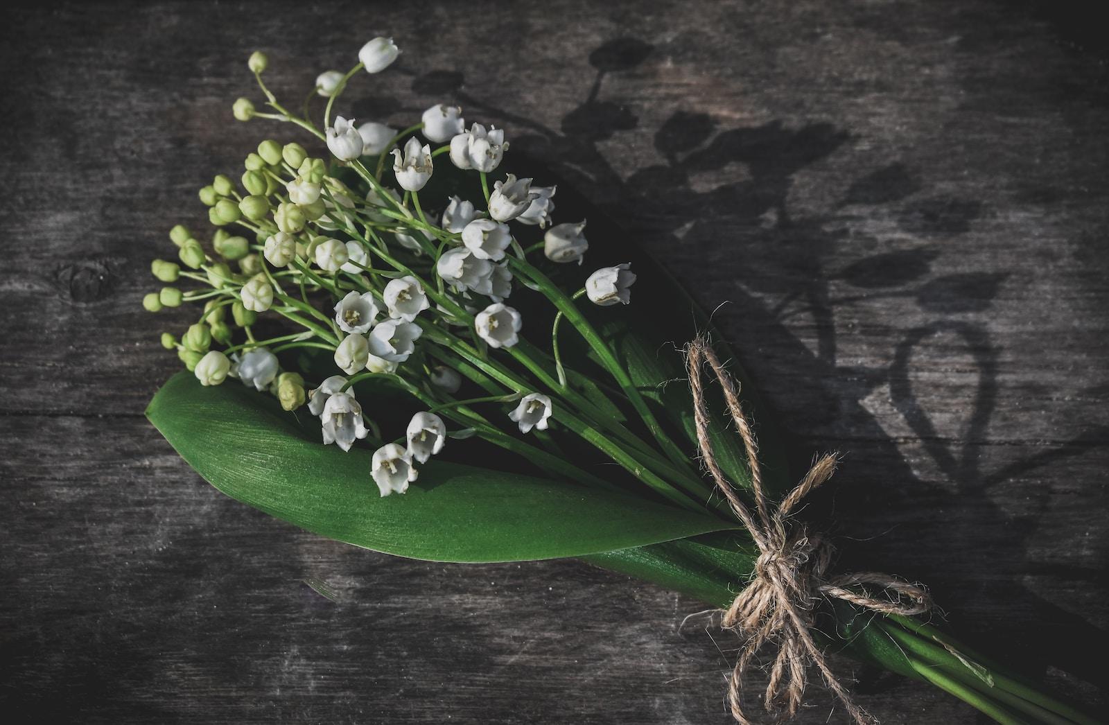 white-petaled flowers bouquet 1er Mai, sculpture, fleur, muguet, fête du travail